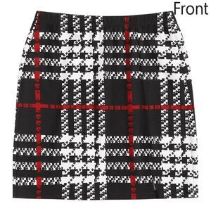 Stylish Black and Red Patterned Skirt